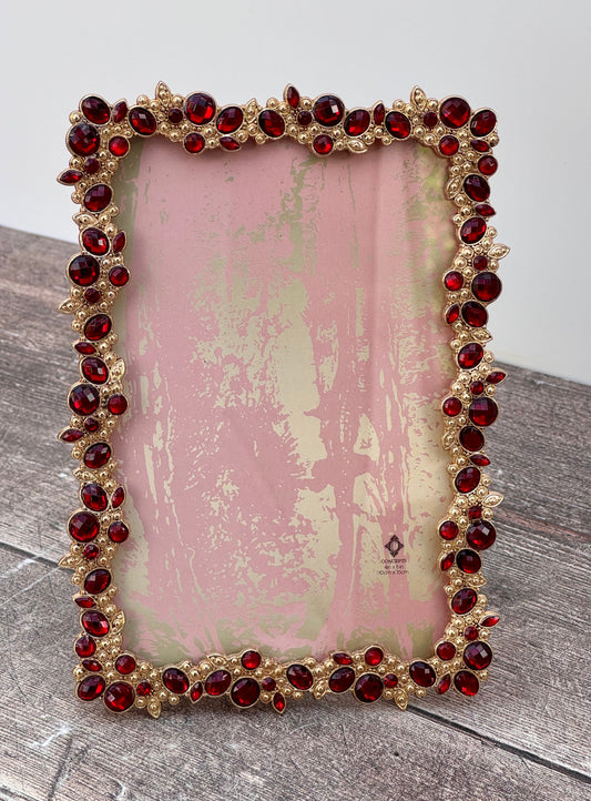 Ornate Red Jewel Photo Frame, 4 x 6