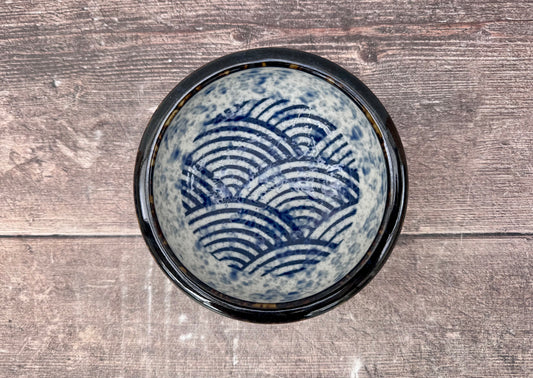Japanese Wave Pattern Small Bowl, 12cm