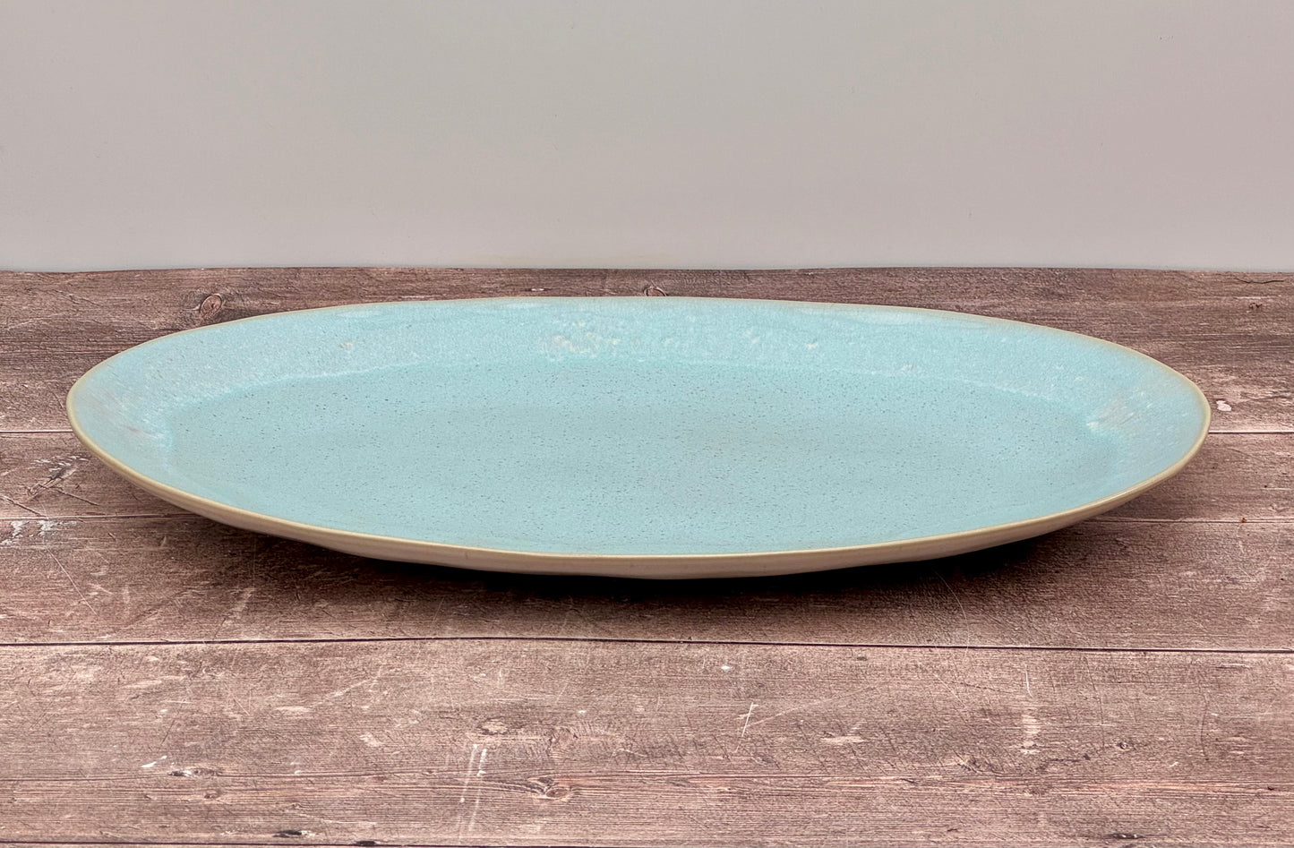 Sea Blue Oval Serving Plate, 45cm