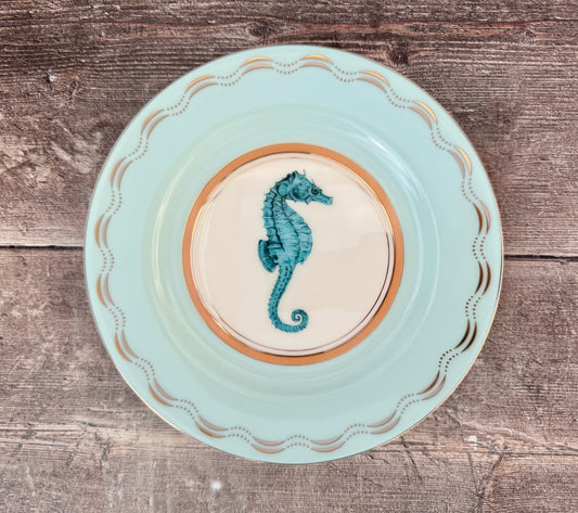 Yvonne Ellen Sea Horse Patterned Plate, 20.5cm