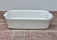 White Dot Pattern Rectangular Baking Dish, 27cm