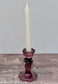 Purple Glass Candlestick, 11cm