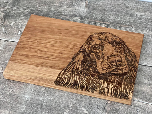 Cocker Spaniel Oak Serving/Cheese Board