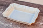 Cream Rectangular Baking Dish with Leaf Design, 25cm