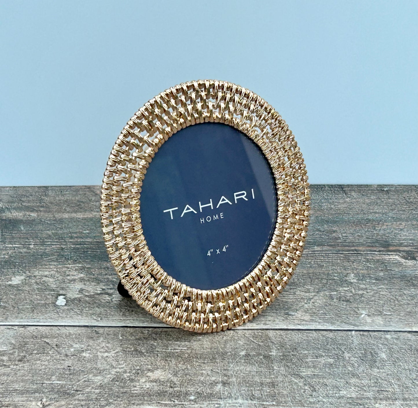 Tahari Gold Tone Circular Frame, 4 x 4