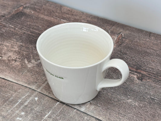 White ‘carpe diem’ Mug
