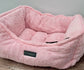 Nandog Pet Gear Pink Fluffy Soft Reversible Dog Bed, 52cm