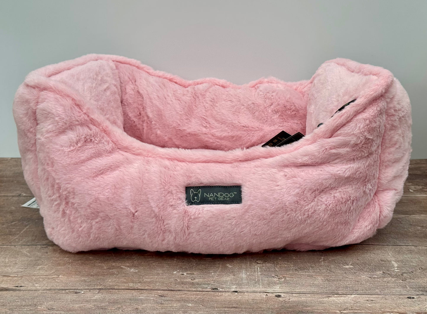 Nandog Pet Gear Pink Fluffy Soft Reversible Dog Bed, 52cm