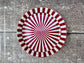 Pink Stripe Patterned Tea Tip / Dipping Bowl