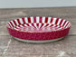 Pink Stripe Patterned Tea Tip / Dipping Bowl