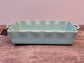 Green Wavy Edge Baking Dish with Handles, 33cm x 25cm