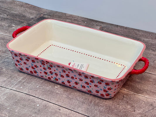 Cath Kidston Flower Patterned Rectangular Baking Dish, 30cm