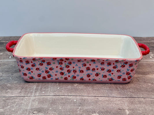 Cath Kidston Flower Patterned Rectangular Baking Dish, 30cm