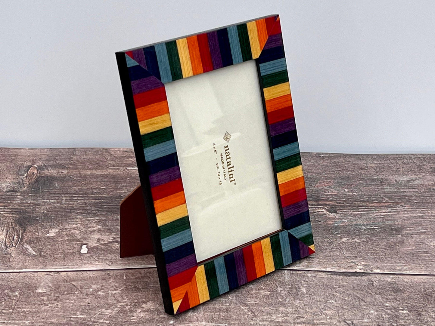 Natalini Multicoloured Rainbow Striped Photo Frame 4 x 6