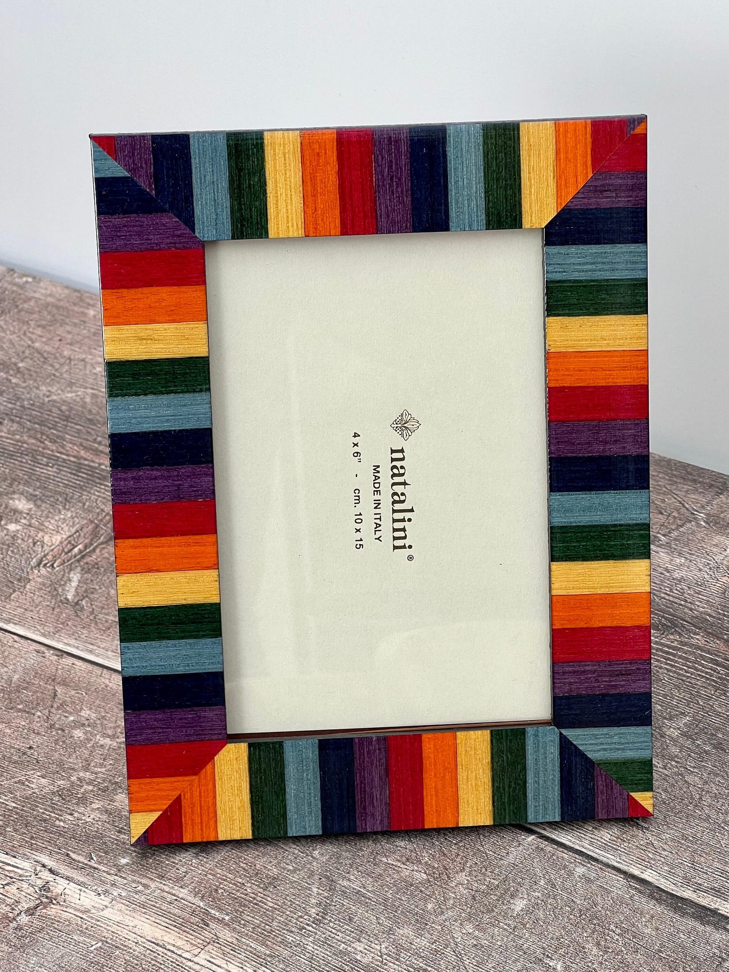 Natalini Multicoloured Rainbow Striped Photo Frame 4 x 6